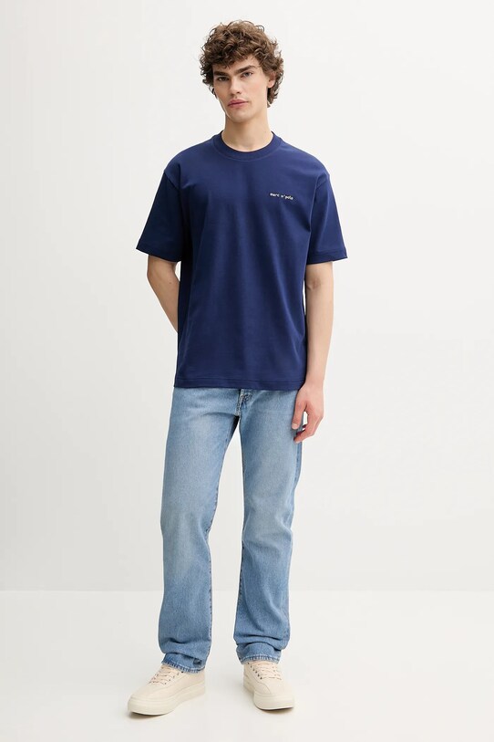 Marc O'Polo t-shirt bawełniany 526206451158 granatowy AW25