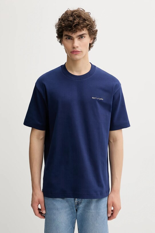 Odzież Marc O'Polo t-shirt bawełniany 526206451158 granatowy