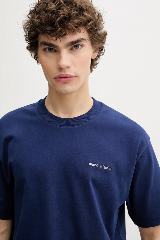 Marc O'Polo t-shirt bawełniany granatowy 526206451158