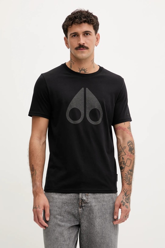 MOOSE KNUCKLES t-shirt bawełniany Chamblee nadruk czarny M35MT751