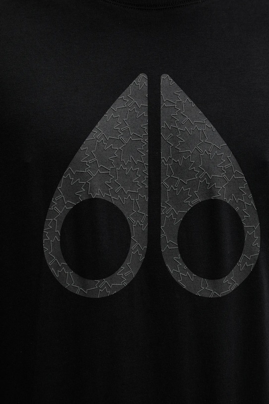 Βαμβακερό μπλουζάκι MOOSE KNUCKLES Chamblee M35MT751 μαύρο