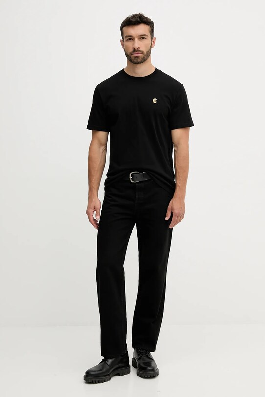 Хлопковая футболка Just Cavalli 79OAHT06.CJ500 чёрный AW25