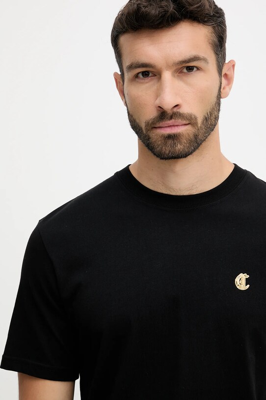 Хлопковая футболка Just Cavalli чёрный 79OAHT06.CJ500