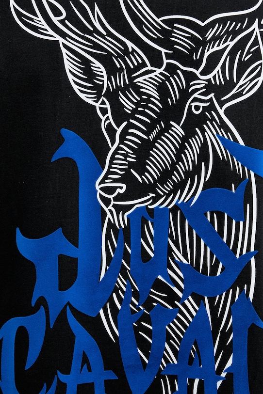 Just Cavalli tricou din bumbac 79OAHE14.CJ118 negru