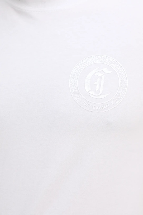 Just Cavalli t-shirt bawełniany 79OAHT11.CJ500 biały