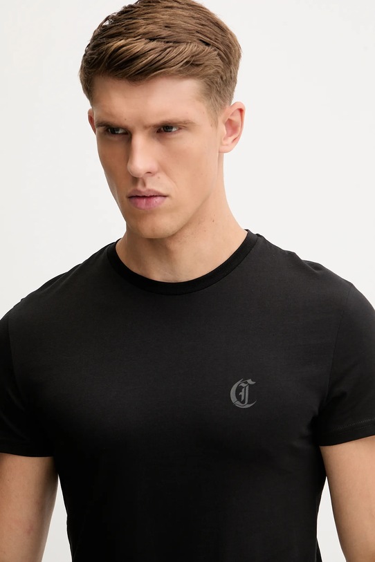 Odzież Just Cavalli t-shirt bawełniany 2-pack 79OAJU03.CJUT1 czarny