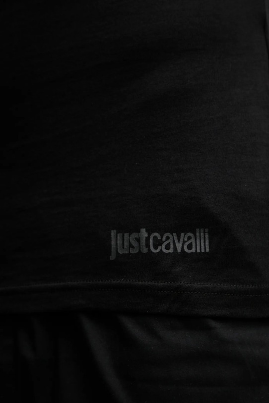 Just Cavalli t-shirt bawełniany 2-pack czarny 79OAJU03.CJUT1