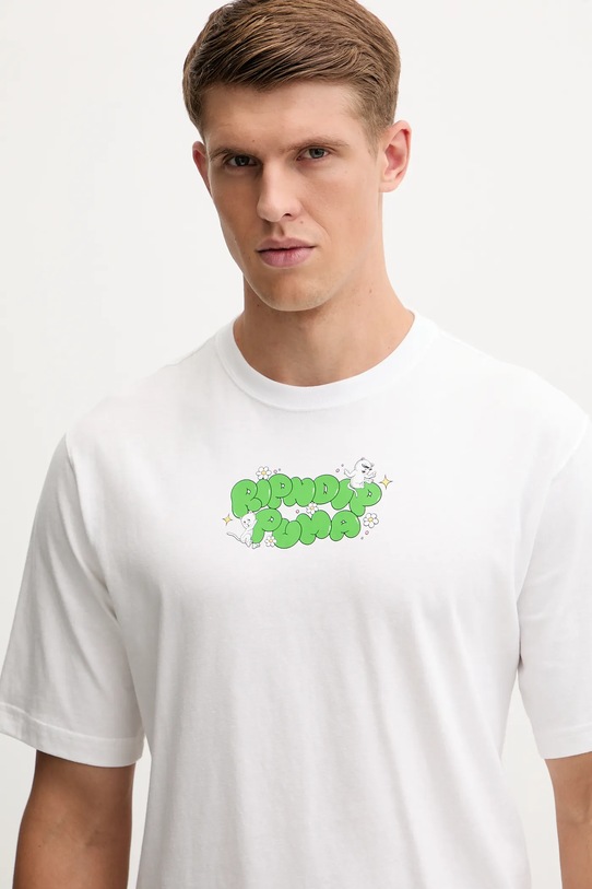 Puma t-shirt bawełniany PUMA x RIPNDIP biały 632413