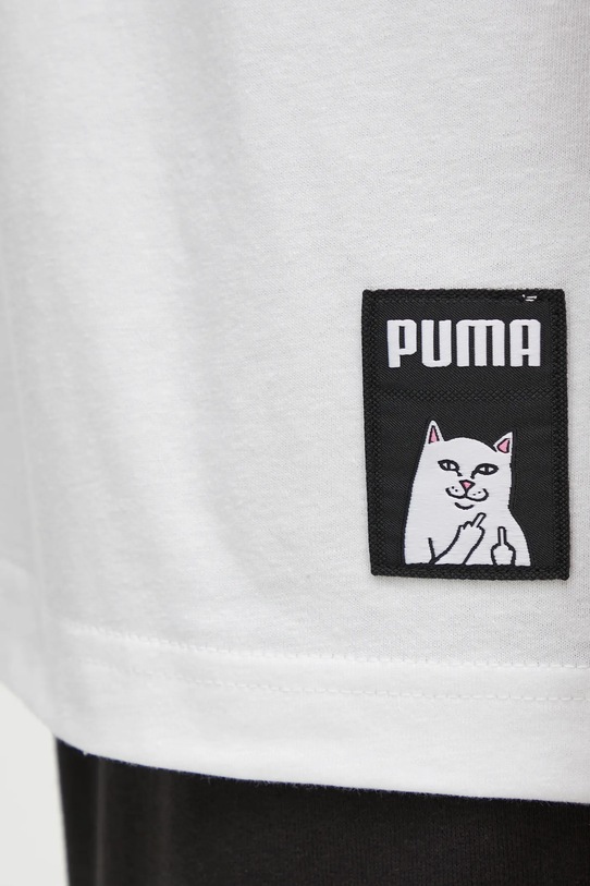 Βαμβακερό μπλουζάκι Puma PUMA x RIPNDIP λευκό 632413
