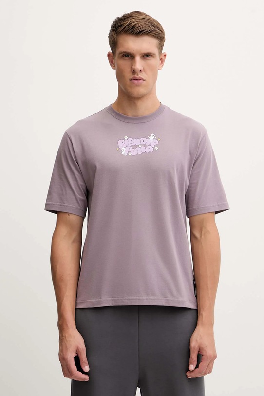 Одежда Хлопковая футболка Puma PUMA x RIPNDIP 632413 фиолетовой