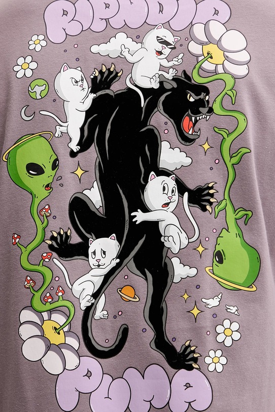 Хлопковая футболка Puma PUMA x RIPNDIP 632413 фиолетовой