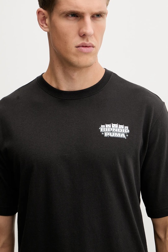 Puma t-shirt bawełniany PUMA x RIPNDIP czarny 632413