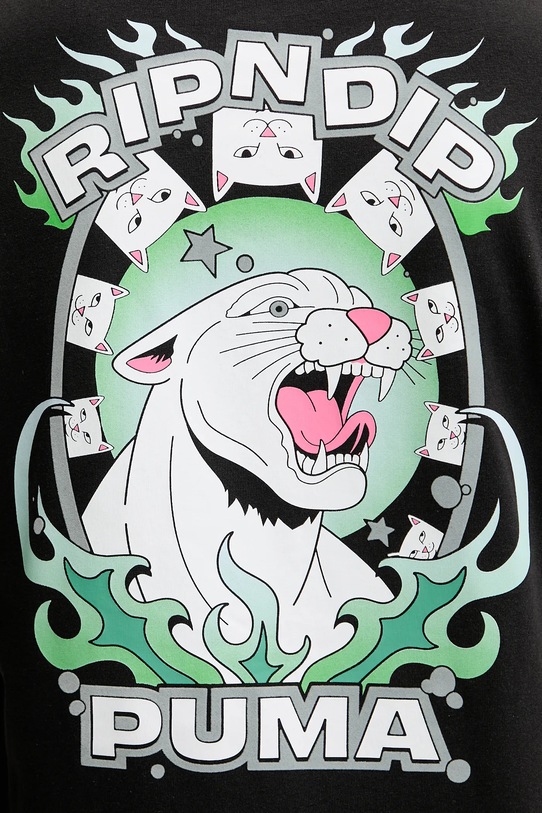 Puma t-shirt bawełniany PUMA x RIPNDIP 632413 czarny