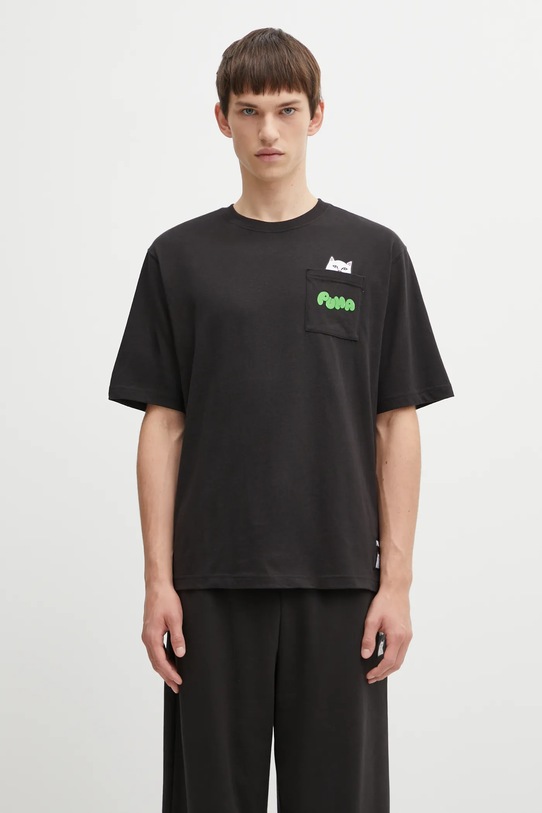 Βαμβακερό μπλουζάκι Puma PUMA x RIPNDIP χαλαρό μαύρο 633779
