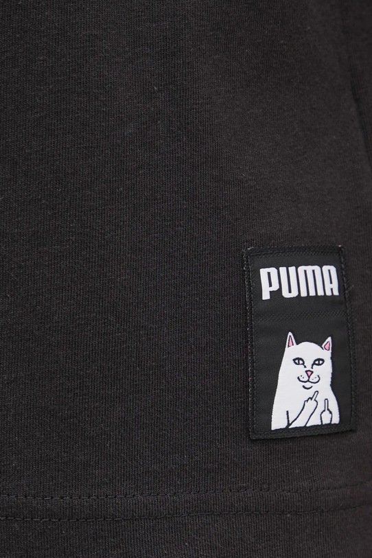 Βαμβακερό μπλουζάκι Puma PUMA x RIPNDIP 633779 μαύρο
