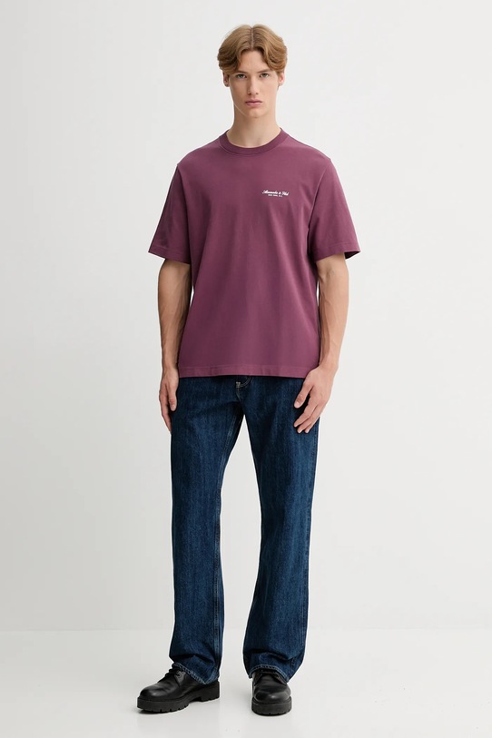 Abercrombie & Fitch tricou din bumbac KI123.5091.610 violet AW25