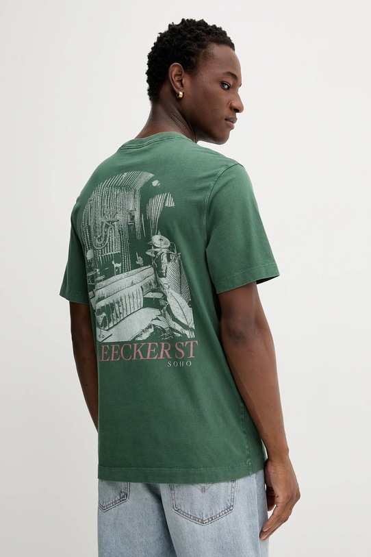 Abercrombie & Fitch t-shirt bawełniany nadruk zielony KI123.5231.303