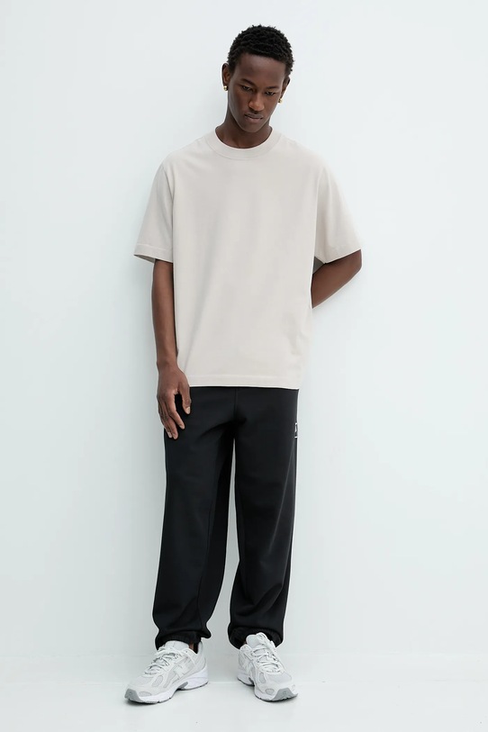 Abercrombie & Fitch tricou din bumbac KI124.5393.175 bej AW25
