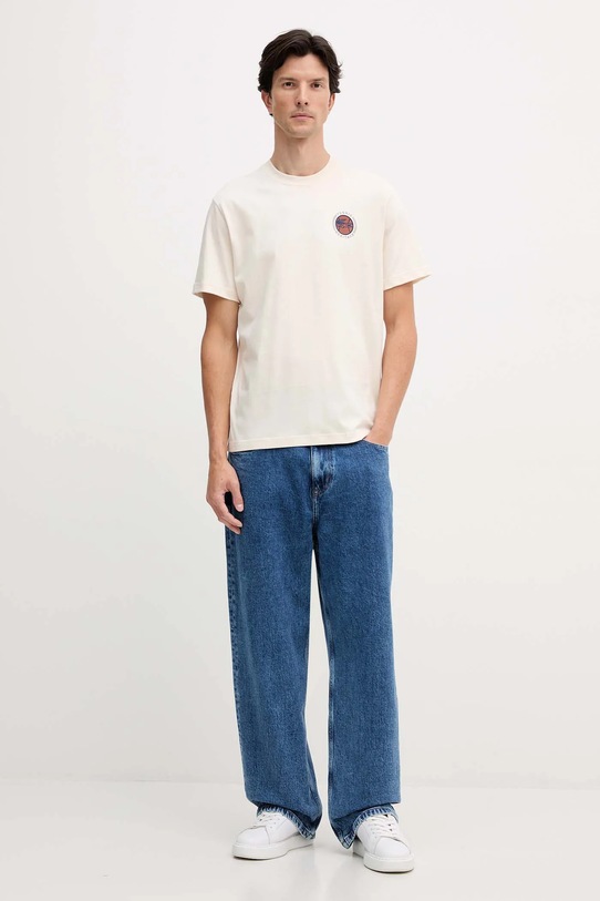Lacoste tricou din bumbac TH5903 bej AW25