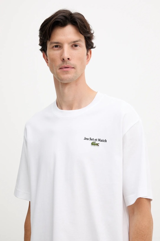 Lacoste t-shirt bawełniany biały TH5950