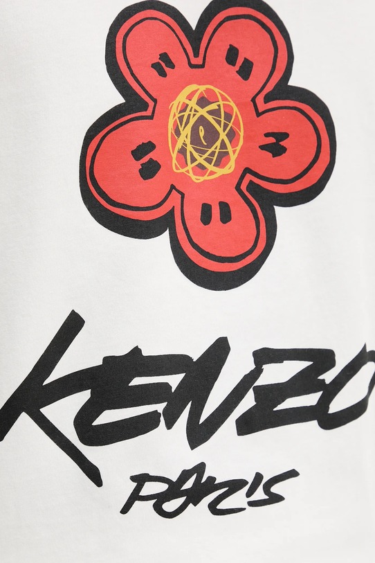 Bavlněné tričko Kenzo FF65TS2654SG bílá