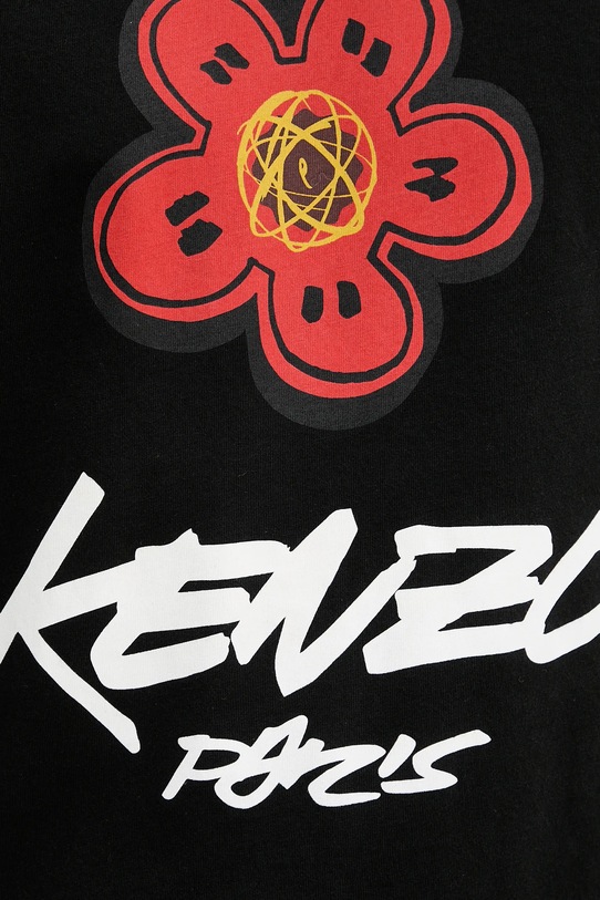 Βαμβακερό μπλουζάκι Kenzo FF65TS2654SG μαύρο