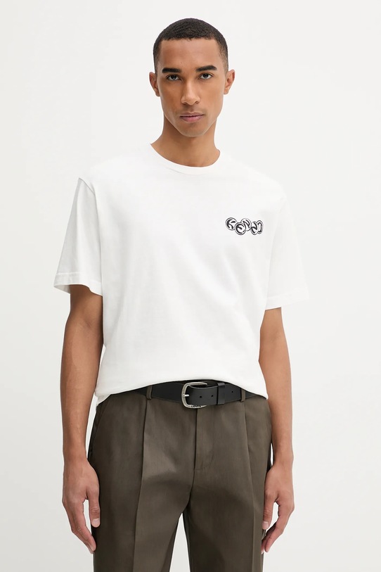 Oblečení Bavlněné tričko Kenzo FF65TS2624SG béžová