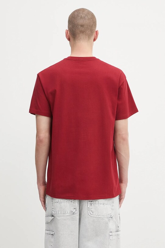 Oblečení Bavlněné tričko Carhartt WIP S/S Chase I026391.30QXX burgundské