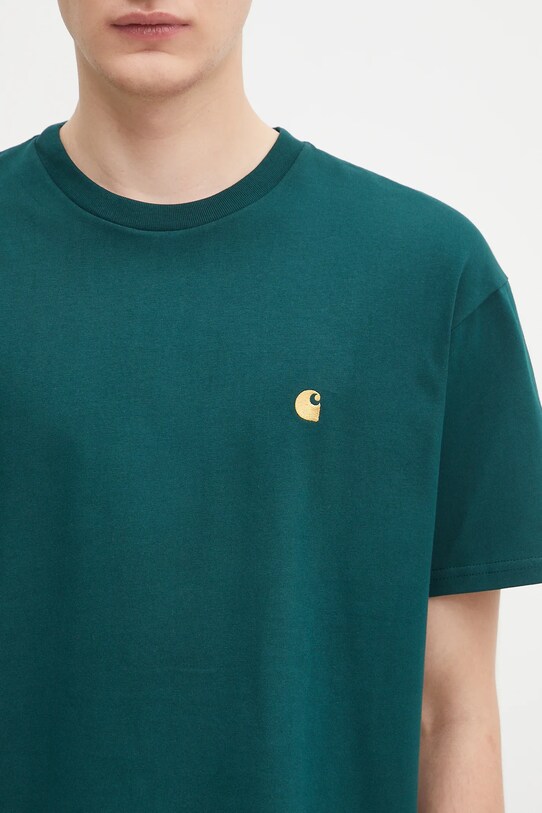 Carhartt WIP t-shirt bawełniany S/S Chase zielony I026391.30YXX