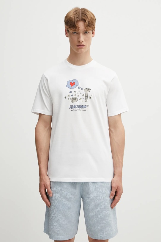 Carhartt WIP t-shirt bawełniany S/S Work Life Romance nadruk biały I035201.02XX