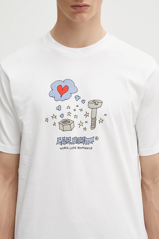 Бавовняна футболка Carhartt WIP S/S Work Life Romance білий I035201.02XX