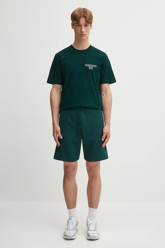 Хлопковая футболка Carhartt WIP S/S Alumni зелёный I035207.05AXX