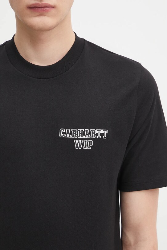 Carhartt WIP t-shirt bawełniany S/S Alumni czarny I035207.89XX