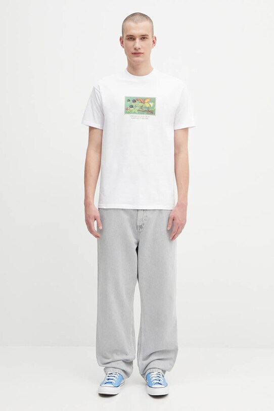 Carhartt WIP t-shirt bawełniany S/S Cream Of The Crop I035192.02XX biały