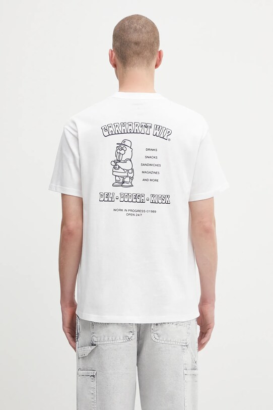 Carhartt WIP t-shirt bawełniany S/S Sandwich nadruk biały I035230.02XX
