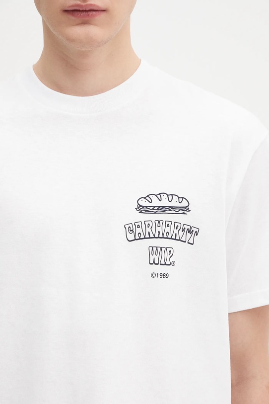 Carhartt WIP t-shirt bawełniany S/S Sandwich biały I035230.02XX