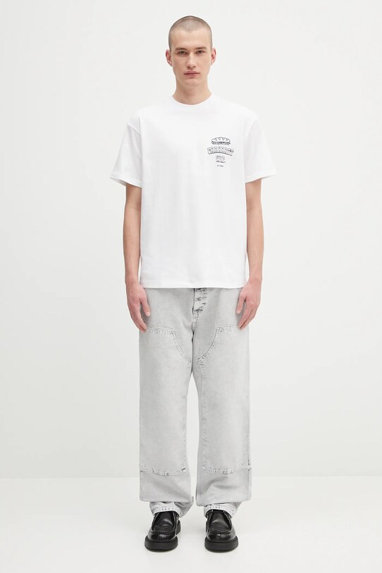 Carhartt WIP t-shirt bawełniany S/S Sandwich I035230.02XX biały