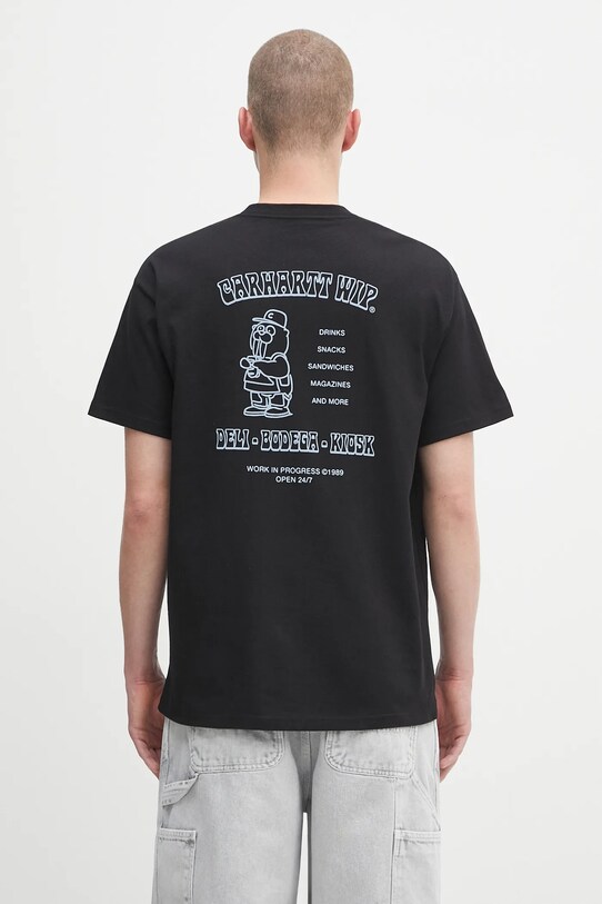 Carhartt WIP t-shirt bawełniany S/S Sandwich nadruk czarny I035230.89XX