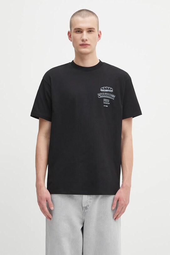 Odzież Carhartt WIP t-shirt bawełniany S/S Sandwich I035230.89XX czarny