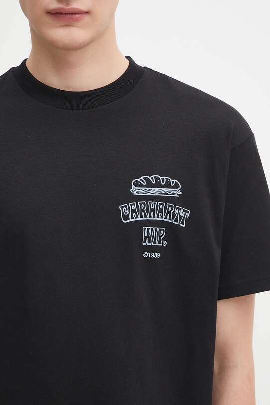 Carhartt WIP t-shirt bawełniany S/S Sandwich czarny I035230.89XX