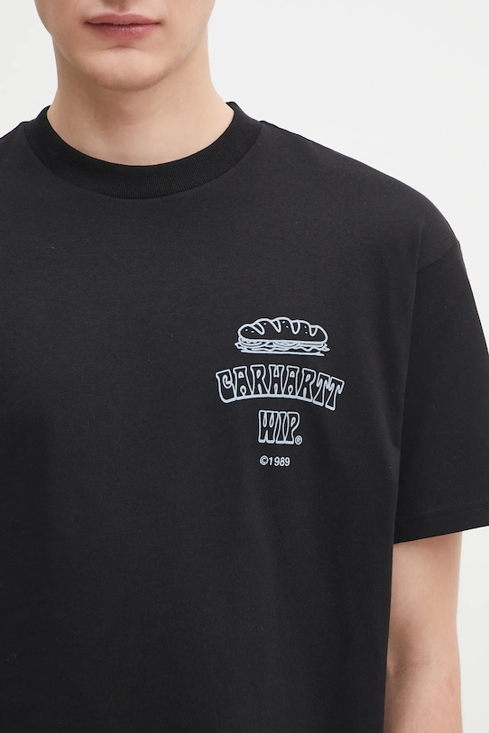 Памучна тениска Carhartt WIP S/S Sandwich черен I035230.89XX