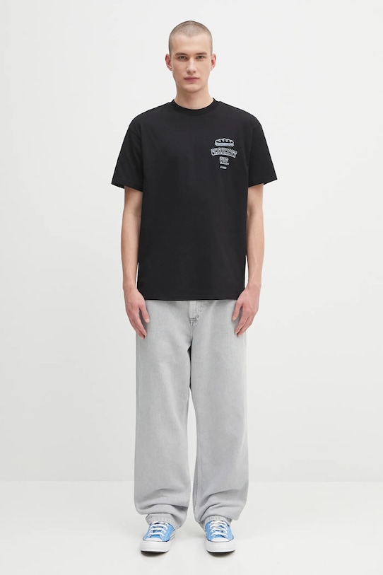 Памучна тениска Carhartt WIP S/S Sandwich I035230.89XX черен