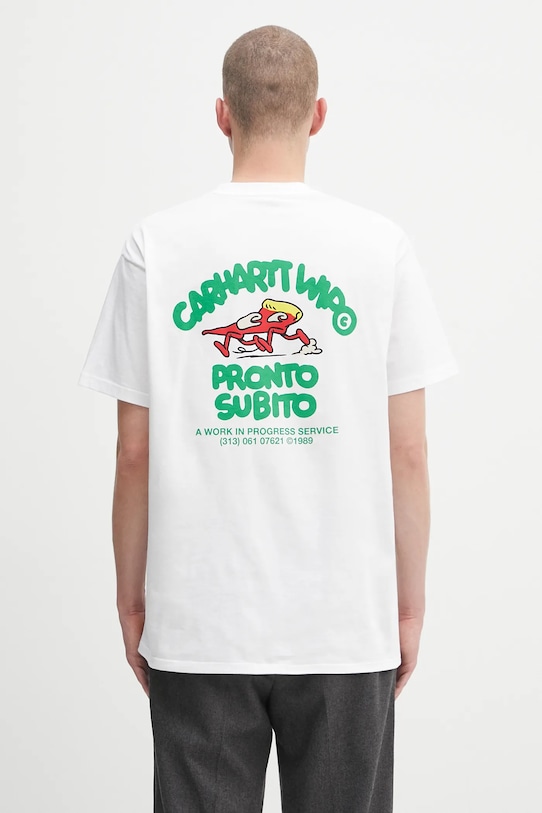 Carhartt WIP cotton t-shirt S/S Pronto Planet friendly white I035195.02XX