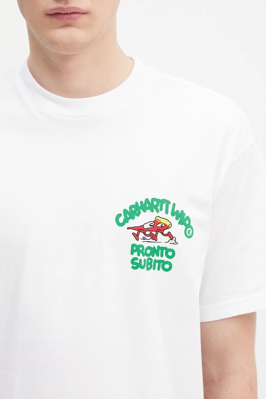 Carhartt WIP t-shirt bawełniany S/S Pronto biały I035195.02XX
