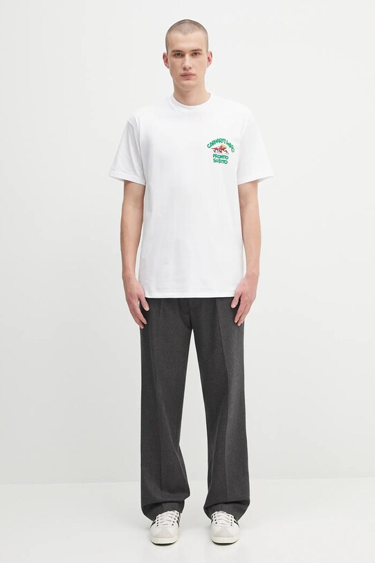 Carhartt WIP t-shirt bawełniany S/S Pronto I035195.02XX biały
