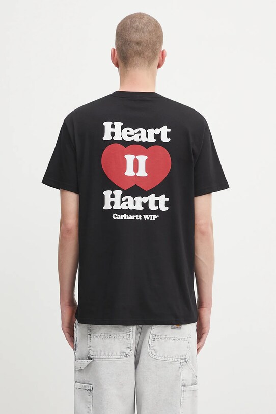 Carhartt WIP t-shirt bawełniany S/S Heart II Hartt bawełna czarny I035203.89XX