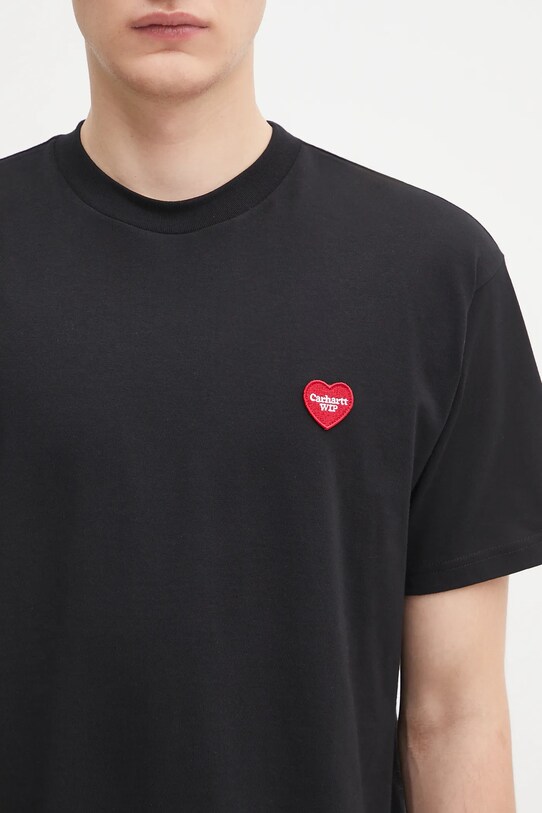 Carhartt WIP t-shirt bawełniany S/S Heart II Hartt czarny I035203.89XX