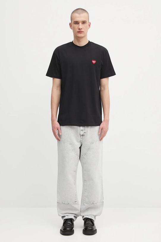 Carhartt WIP t-shirt in cotone S/S Heart II Hartt I035203.89XX nero