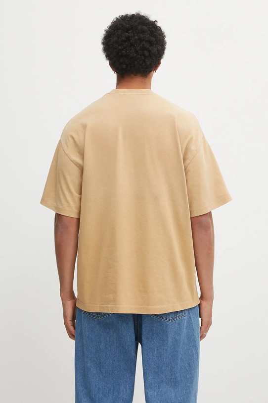 Odzież Carhartt WIP t-shirt bawełniany S/S Hudson Pocket I035140.07E5F brązowy
