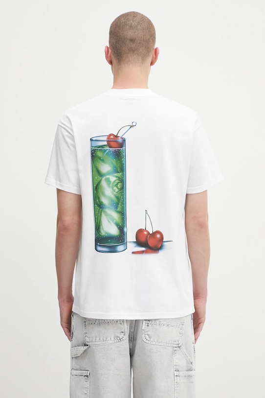 Хлопковая футболка Carhartt WIP S/S Jake Garcia узор белый I035208.02XX